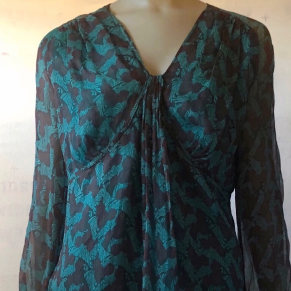 Bill Blass New York Chris Benz Flutter Top Blouse - Picture 4 of 5